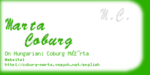 marta coburg business card